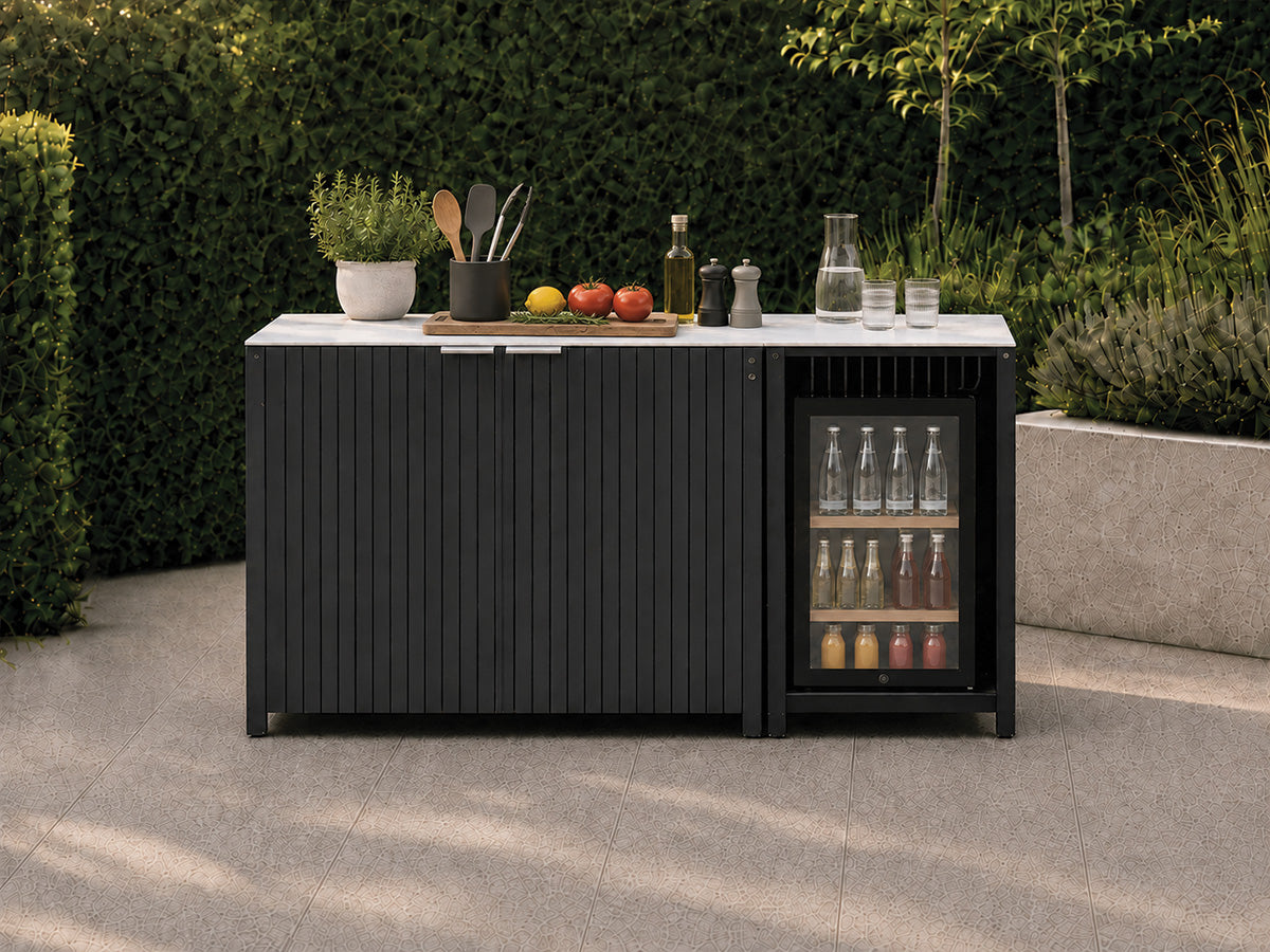 Passion Grills | Milano Außenküchen-Konfiguration 01 | Albastro Cream