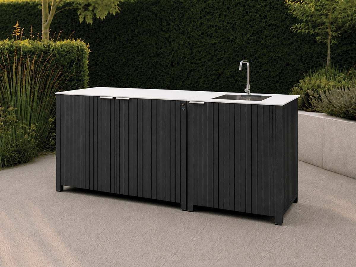 Passion Grills | Milano Außenküchen-Konfiguration 01 | Albastro Cream