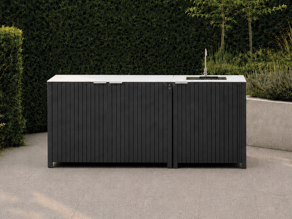 Passion Grills | Milano Außenküchen-Konfiguration 01 | Albastro Cream