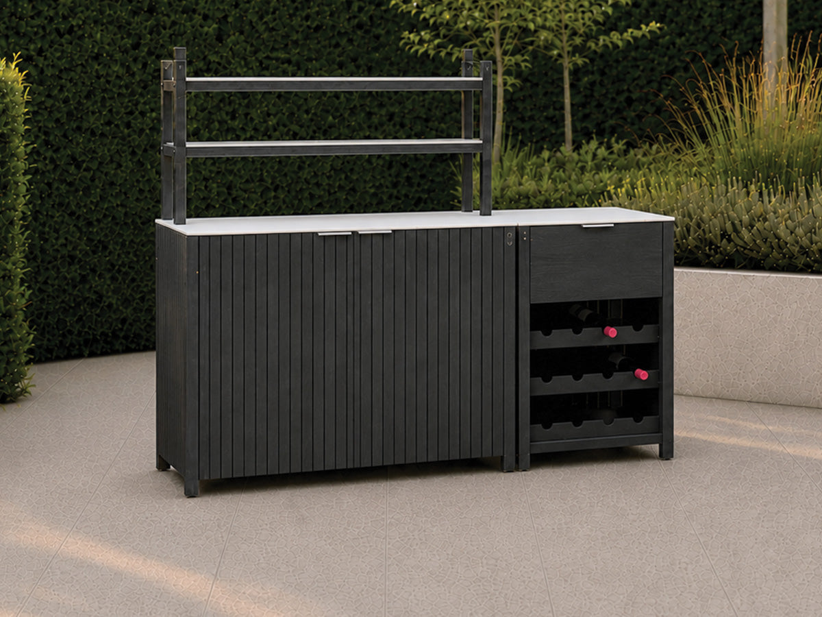 Passion Grills | Milano Außenküchen-Konfiguration 01 | Albastro Cream