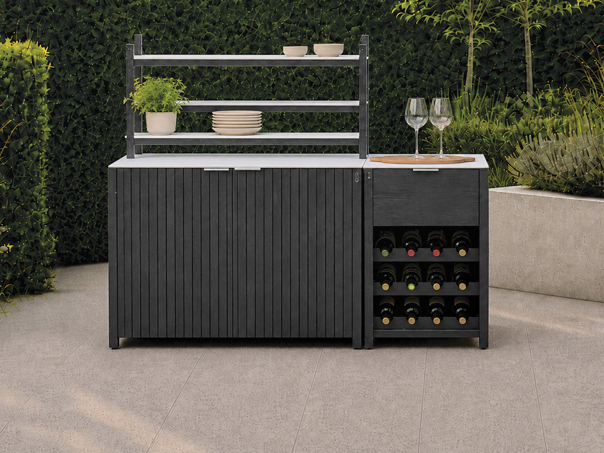 Passion Grills | Milano Außenküchen-Konfiguration 01 | Albastro Cream