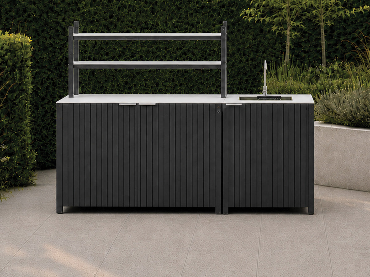 Passion Grills | Milano Außenküchen-Konfiguration 01 | Albastro Cream