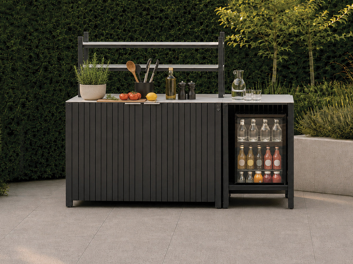 Passion Grills | Milano Außenküchen-Konfiguration 01 | Albastro Cream