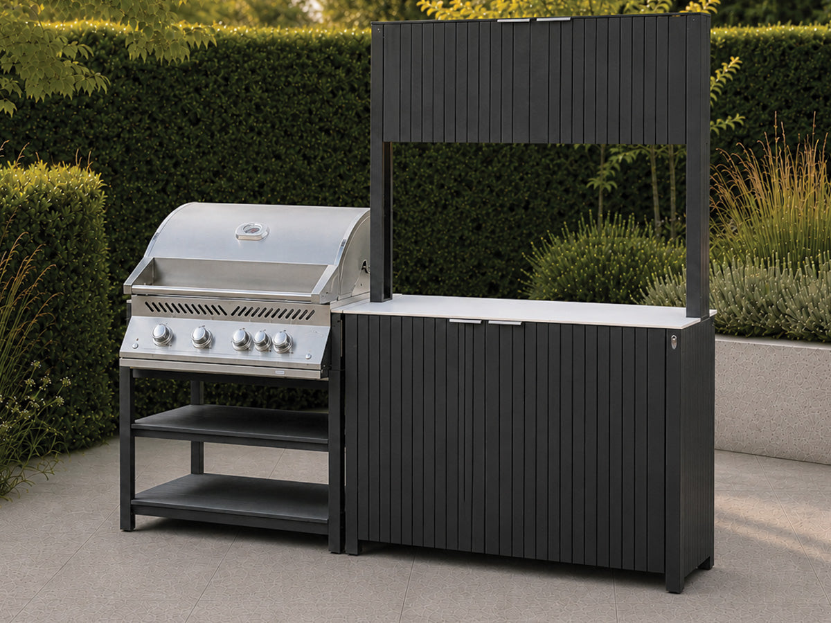 Passion Grills | Milano Außenküchen-Konfiguration 01 | Albastro Cream