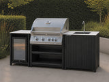 Passion Grills | Milano Außenküchen-Konfiguration 01 | Albastro Cream