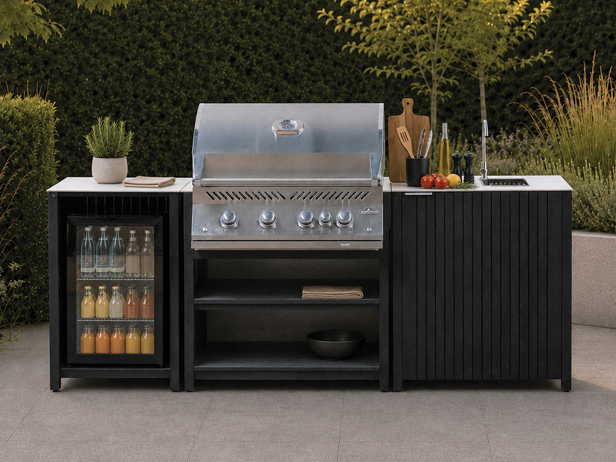 Passion Grills | Milano Außenküchen-Konfiguration 01 | Albastro Cream