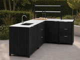 Passion Grills | Milano Außenküchen-Konfiguration 01 | Albastro Cream