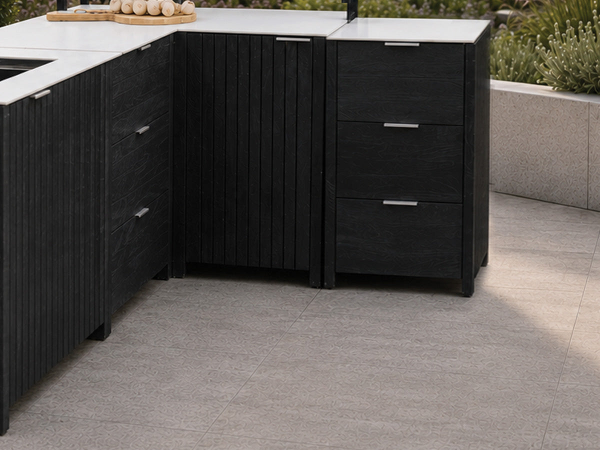 Passion Grills | Milano Außenküchen-Konfiguration 01 | Albastro Cream