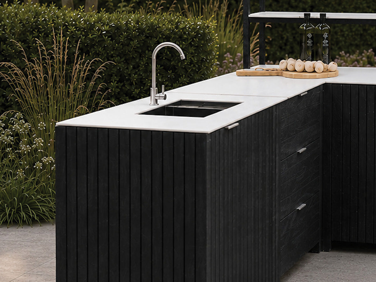 Passion Grills | Milano Außenküchen-Konfiguration 01 | Albastro Cream