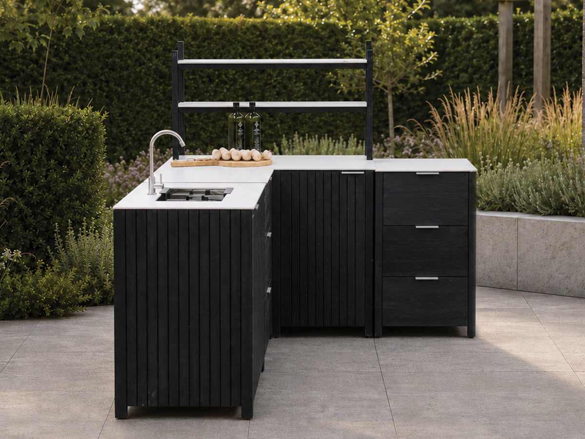 Passion Grills | Milano Außenküchen-Konfiguration 01 | Albastro Cream