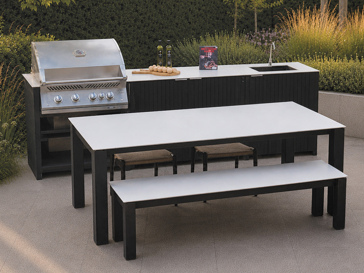 Passion Grills | Milano Außenküchen-Konfiguration 01 | Albastro Cream