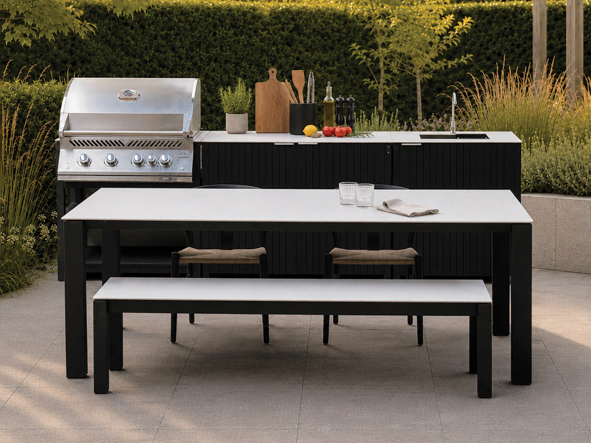 Passion Grills | Milano Außenküchen-Konfiguration 01 | Albastro Cream
