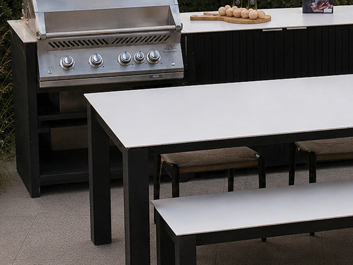 Passion Grills | Milano Außenküchen-Konfiguration 01 | Albastro Cream