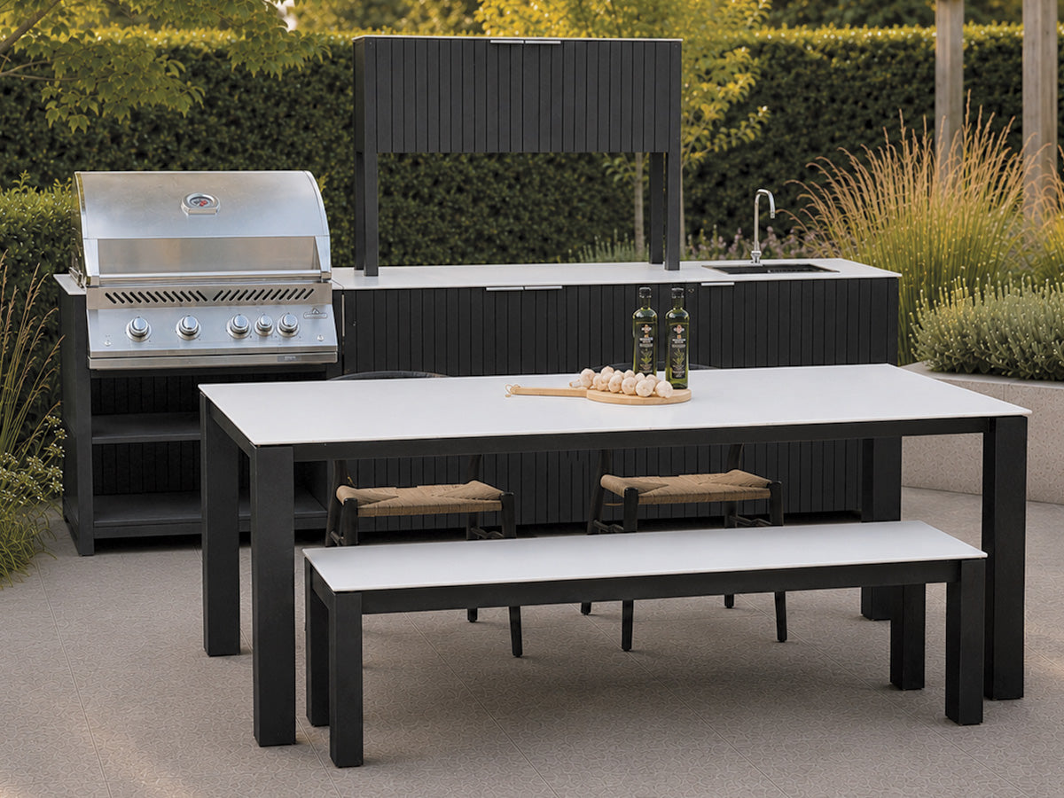 Passion Grills | Milano Außenküchen-Konfiguration 01 | Albastro Cream