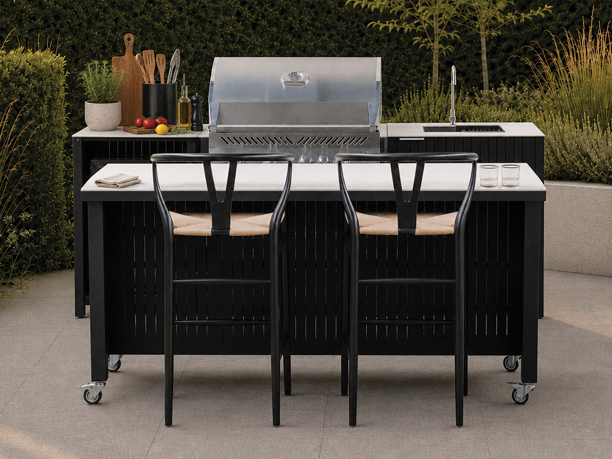 Passion Grills | Milano Außenküchen-Konfiguration 01 | Albastro Cream