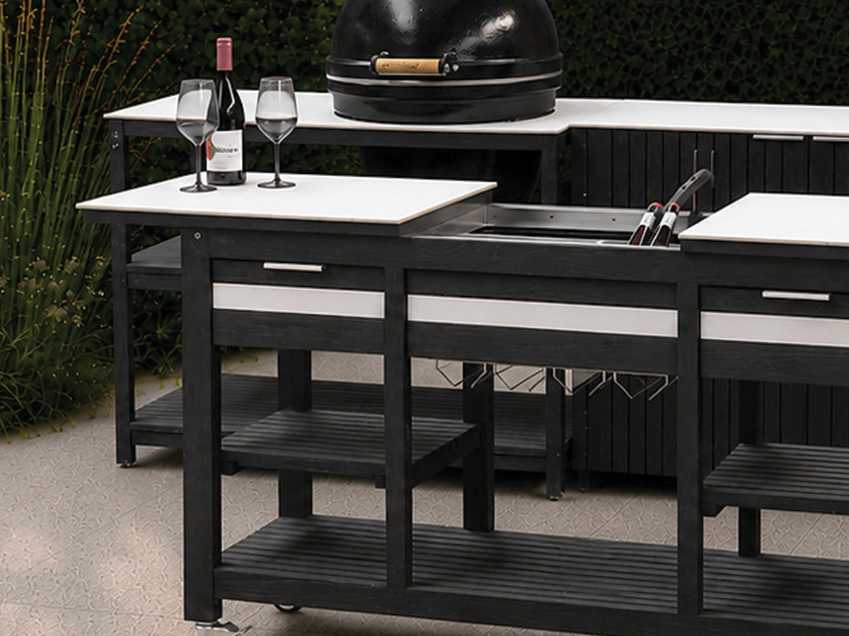 Passion Grills | Milano Außenküchen-Konfiguration 01 | Albastro Cream