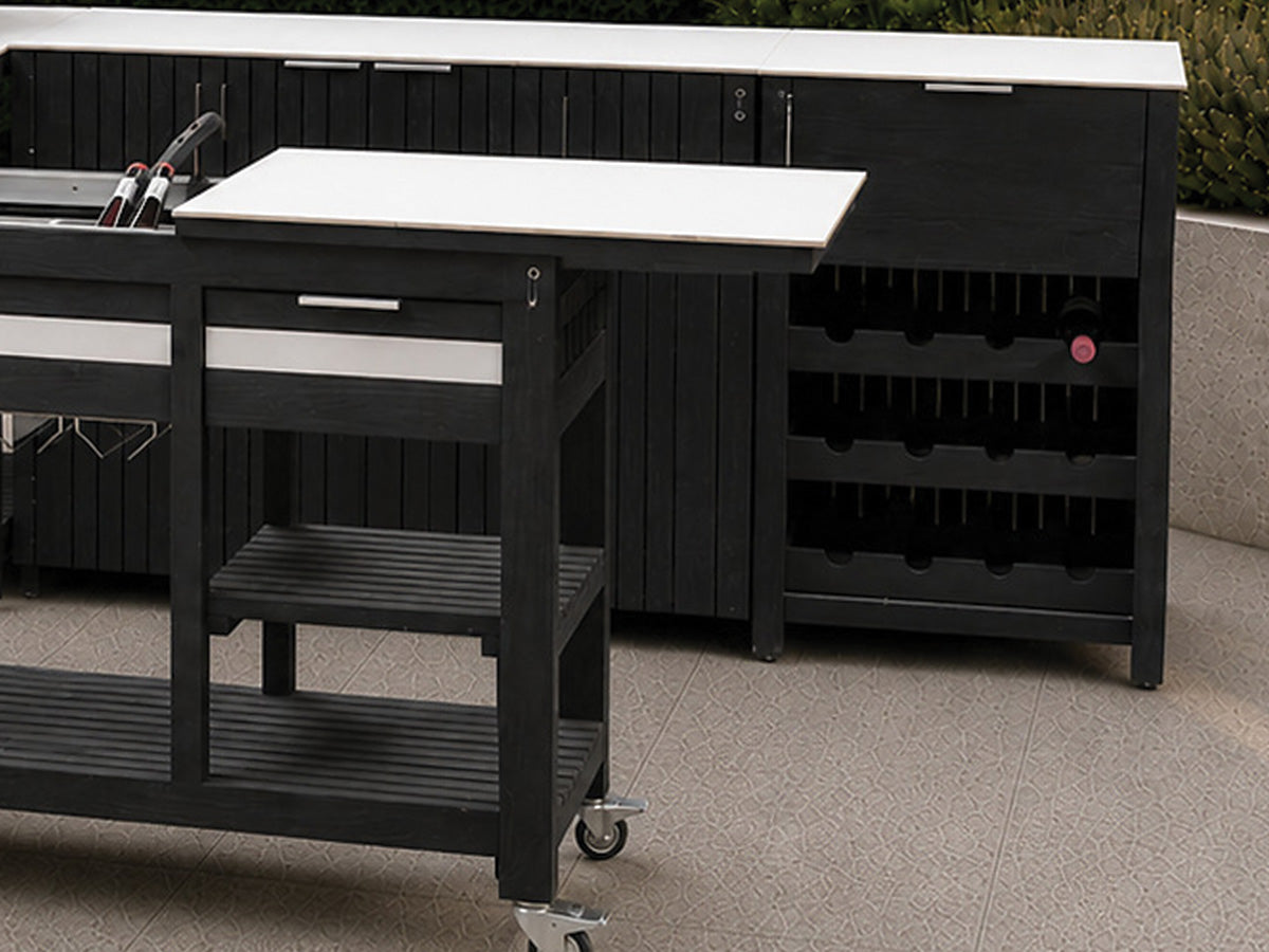 Passion Grills | Milano Außenküchen-Konfiguration 01 | Albastro Cream
