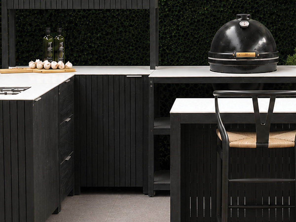 Passion Grills | Milano Außenküchen-Konfiguration 01 | Albastro Cream