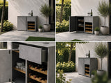 Passion Grills | Milano Außenküchen-Konfiguration 01 | Albastro Cream