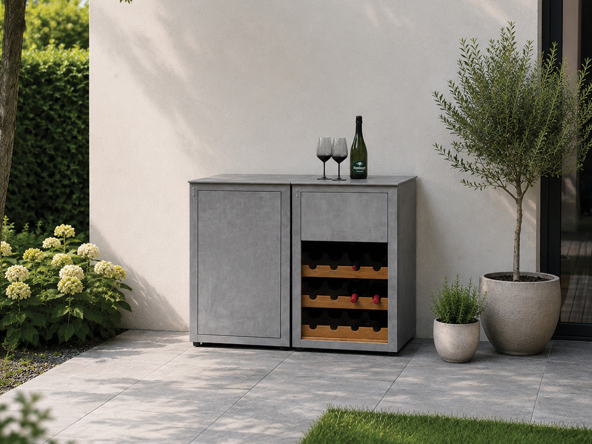 Passion Grills | Milano Außenküchen-Konfiguration 01 | Albastro Cream