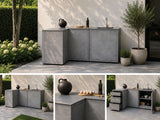 Passion Grills | Milano Außenküchen-Konfiguration 01 | Albastro Cream