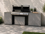 Passion Grills | Milano Außenküchen-Konfiguration 01 | Albastro Cream