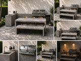 Passion Grills | Milano Außenküchen-Konfiguration 01 | Albastro Cream
