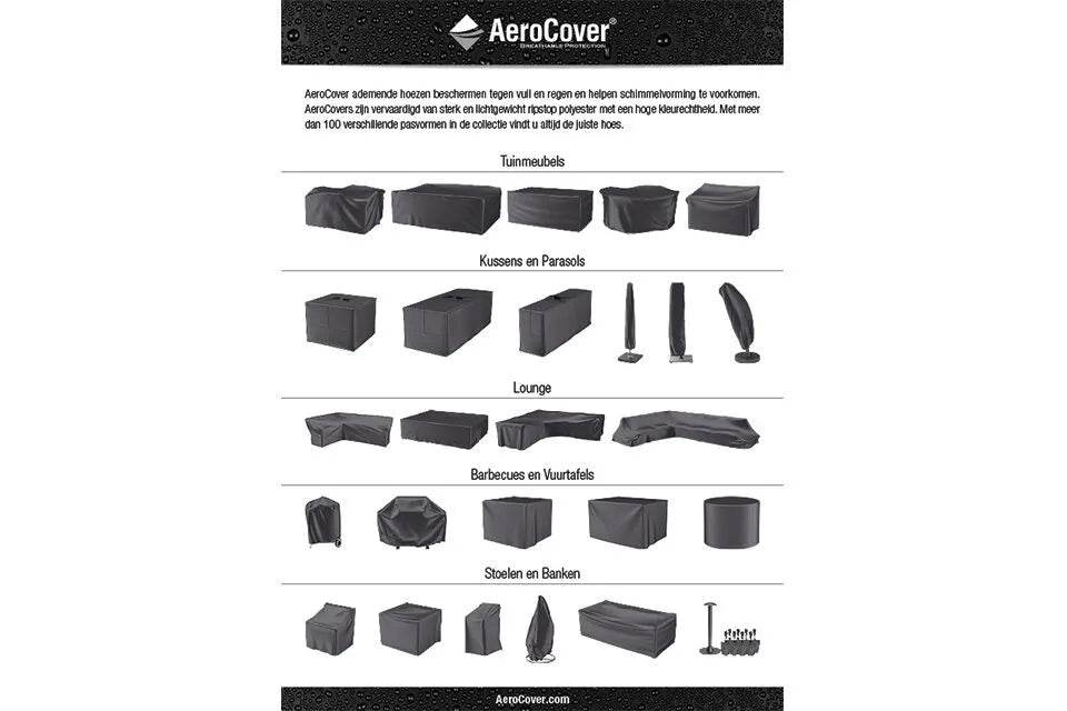 Platinum AeroCover | Loungeset Schutzhülle 325 x 325 x 100 x 70(h) | L-Form
