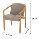 Afmetingen 4 Seasons Outdoor | Tess Tuinstoel — B 65 × D 62 × H 81 cm