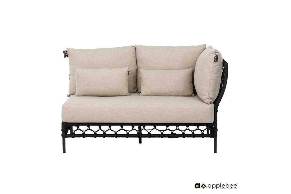 Apple Bee | Pure Loungebank 2-Sitzer Links | Black Grey