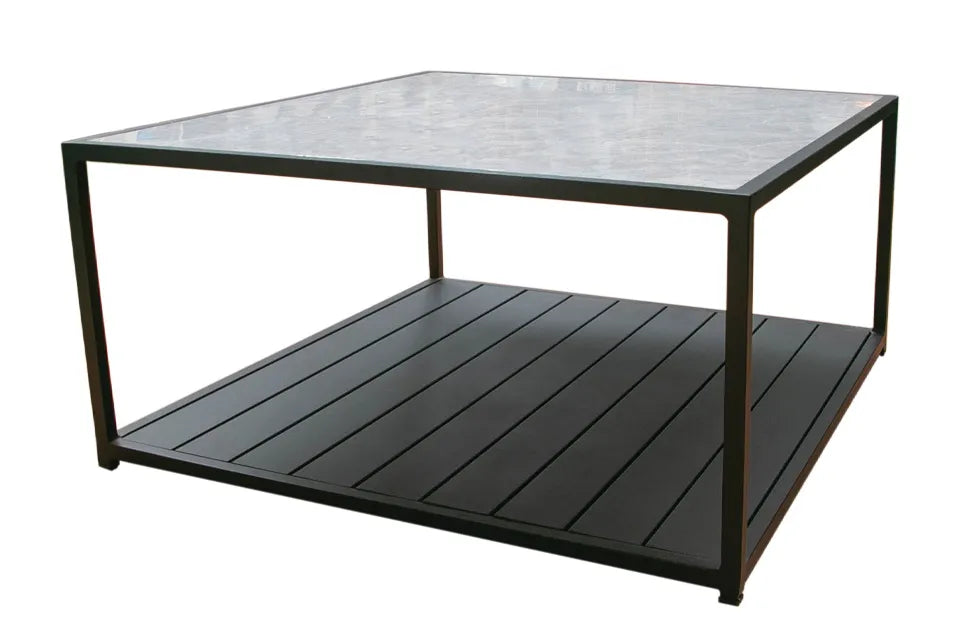 Fonteyn | Couchtisch Aluminium 90 x 90 cm | Keramikplatte