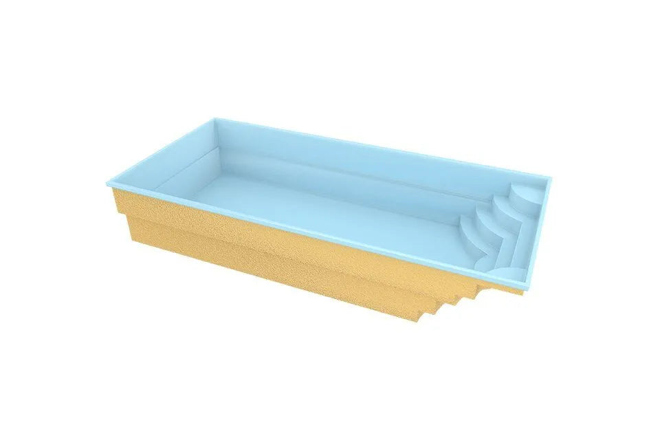 Fonteyn | Blanes Polyester-Schwimmbecken 820 x 370 x 150 cm | Fertigbausatz