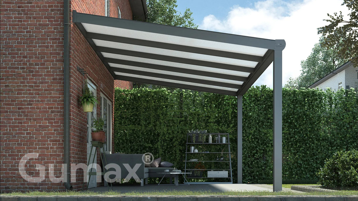 Tuinmaximaal | Poly Line Terrassenüberdachung Modern Matt Anthrazit
