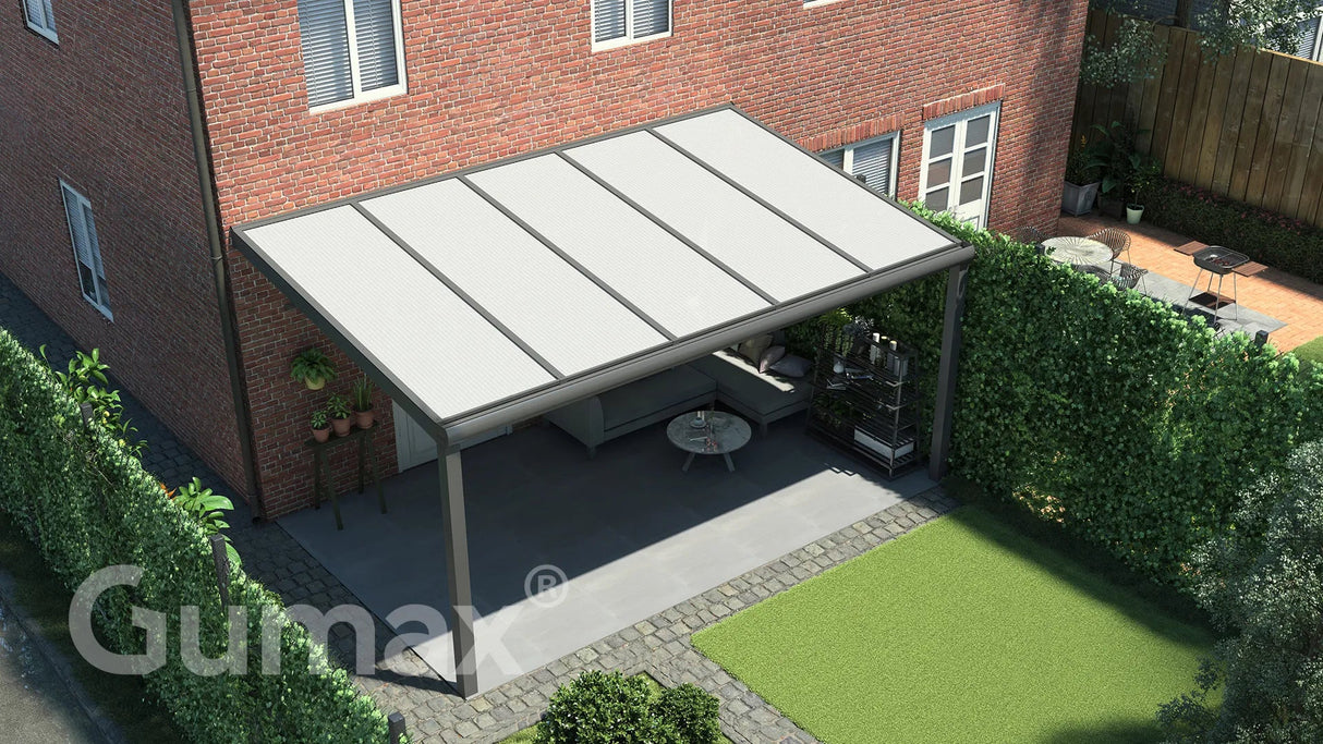 Tuinmaximaal | Poly Line Terrassenüberdachung Modern Matt Anthrazit