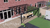 Tuinmaximaal | Schwerlast-Veranda Modern Matt Schwarz