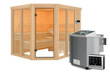 Karibu | Ainur 3 Sauna | Biokachel 9 kW Externe Steuerung