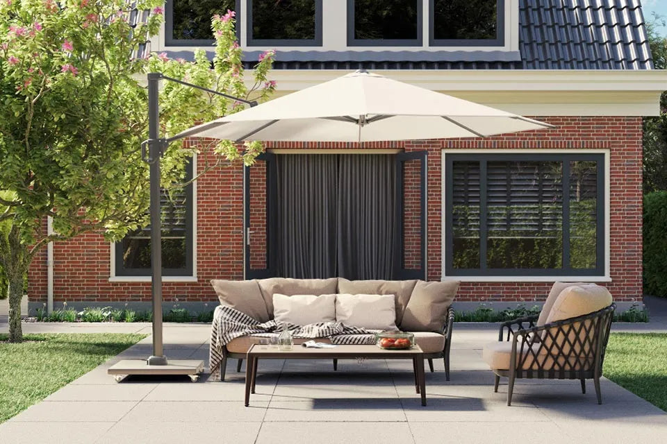 Platinum Sun & Shade | Challenger T¹ Ampelschirm Premium Ø350 cm | Havana