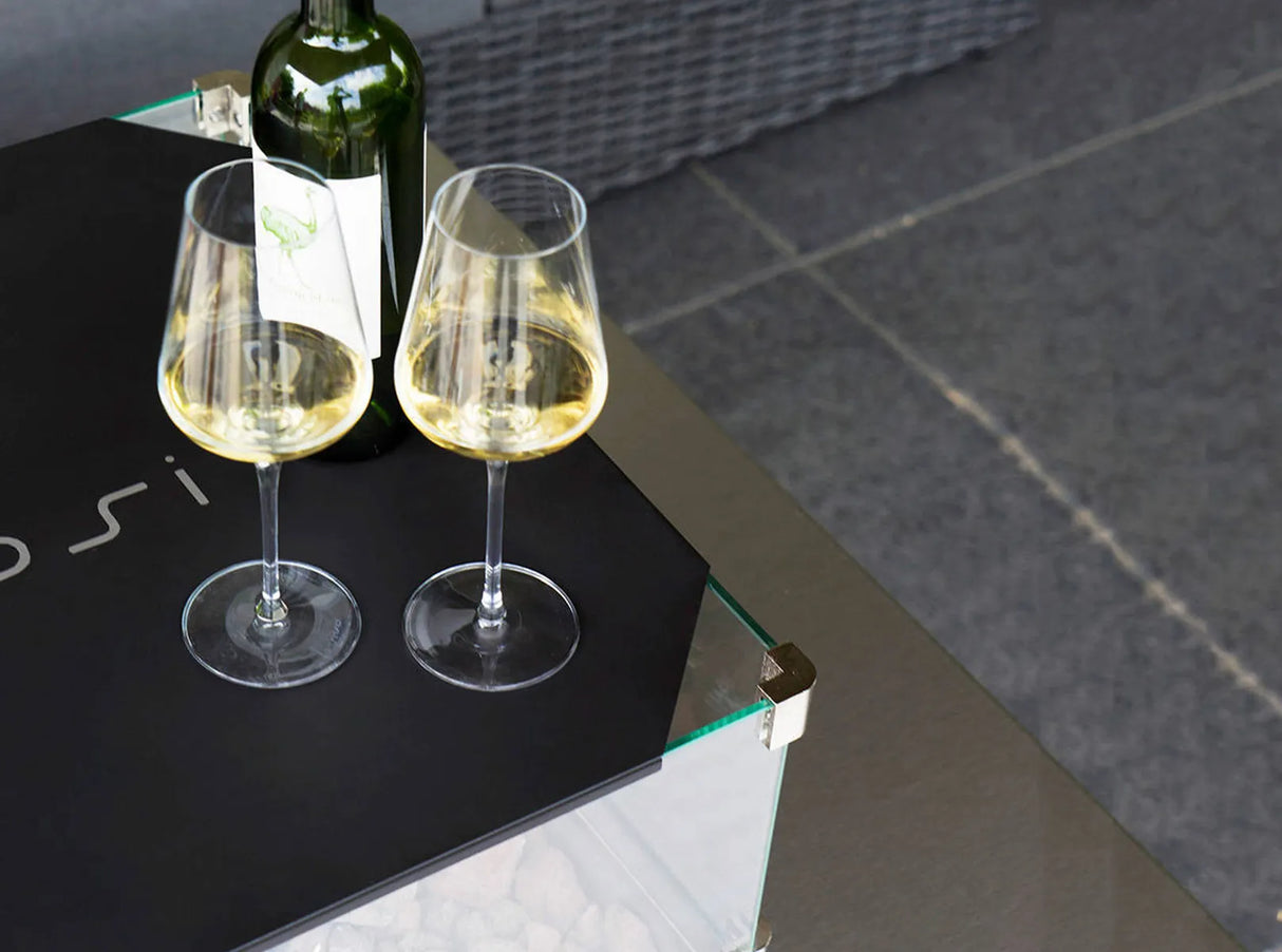 Cosi | Abdeckplatte zum Auflegen auf Glas Set L Metall Schwarz