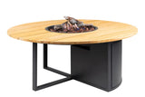 Cosi | Cosiloft 120 Round | Schwarz Rahmen | Teakholzplatte