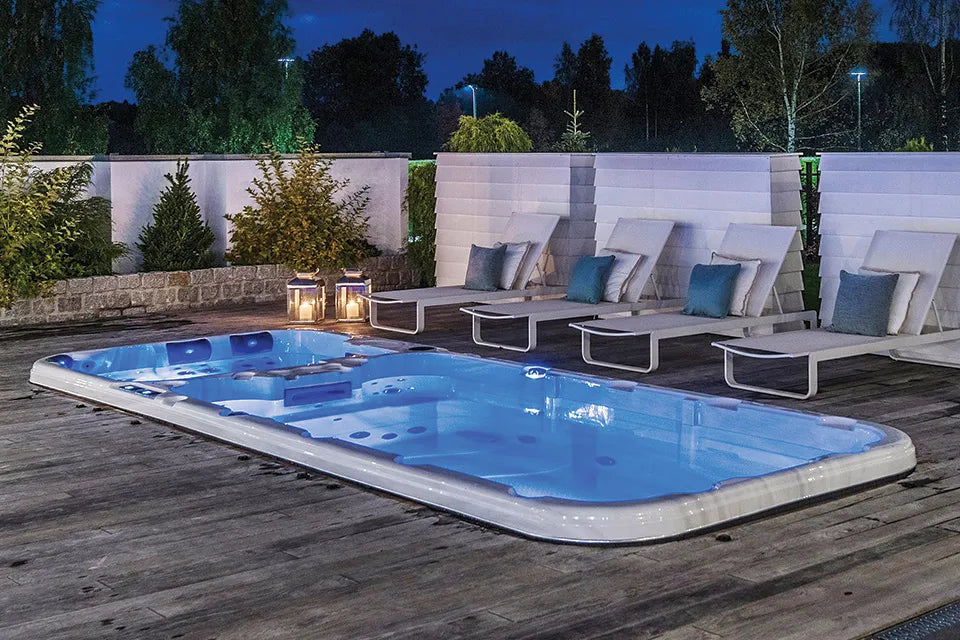 Dynamic Swimspa | Sterling White mit DUNKELGRAU
