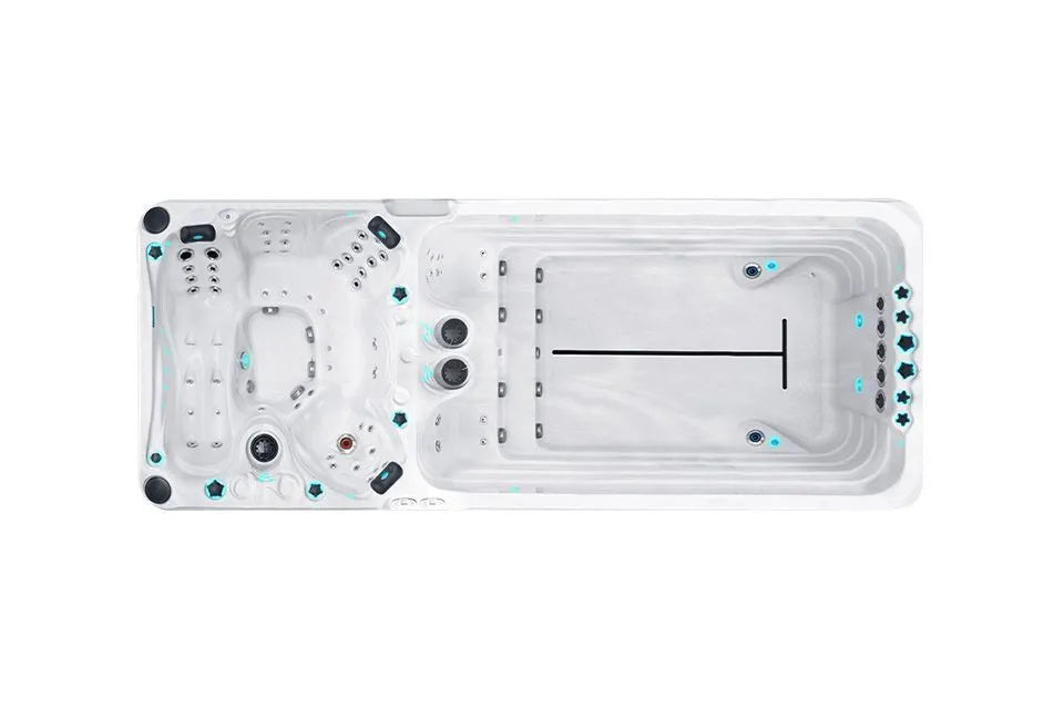 Dynamic Swimspa | Sterling White mit DUNKELGRAU