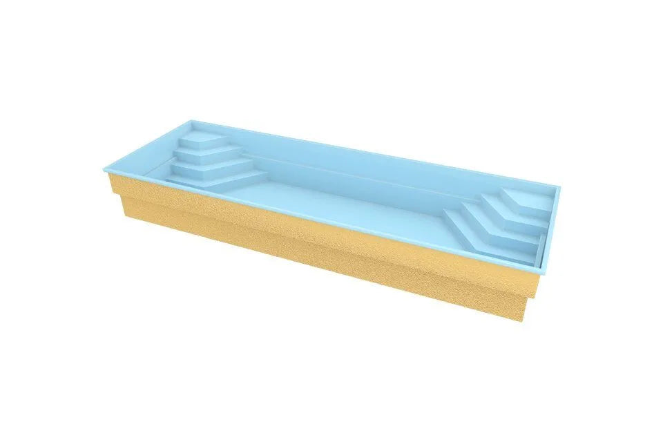 Fonteyn | Elba Polyester Pool 1125 x 375 x 150 cm | Fertig montiert