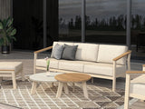 Taste by 4 Seasons | Emma Couchtisch-Set Ø65 und Ø80 cm | Latte-Keramik-Teak