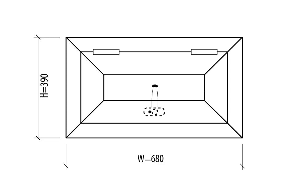 Fonteyn | Aluminiumfenster einfach | 39 x 68 cm