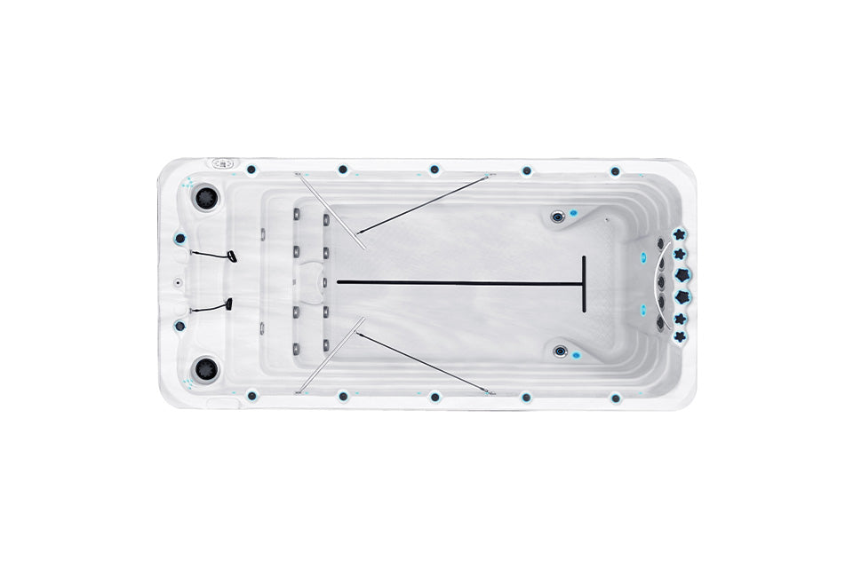 Fitness 2 Deep Swimspa | Sterling White mit DUNKELGRAU