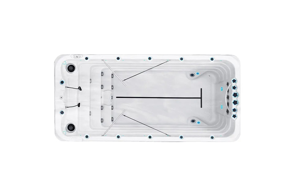 Fitness 2 Swimspa | Sterlingweiß mit DUNKELGRAU