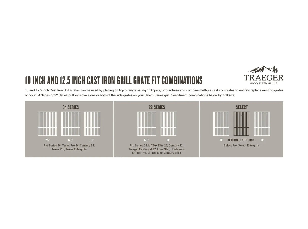 Traeger | Gusseiserner Grillrost | 10"/25,5 cm