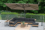 4 Seasons Outdoor | Siesta Ampelschirm Premium 300 x 400 cm | Weiß-Anthrazit