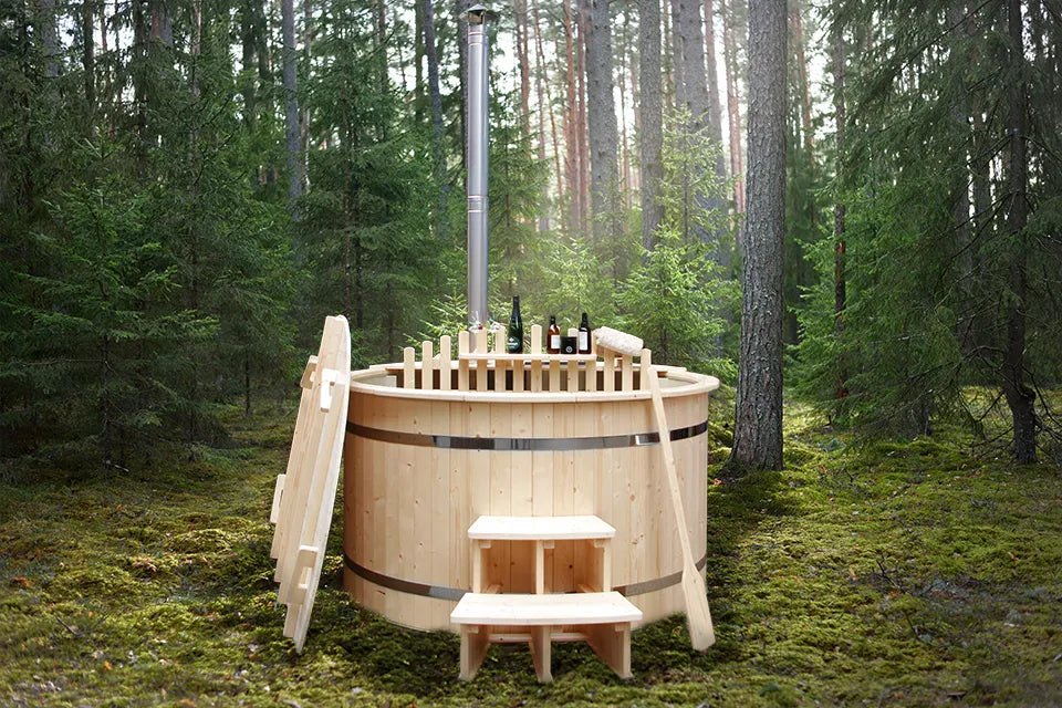 Fonteyn | Hölzerner Whirlpool Ø180 cm mit Polypropylen-Innenseite