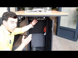 Cosi | Cosiloft 100 Bartisch | Weißes Gestell | Teakholzplatte